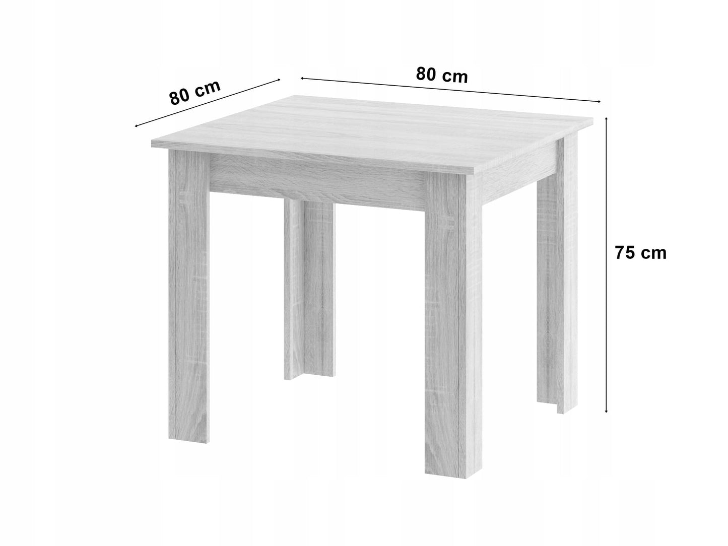Маса NP 80x80 Artisan крака черни