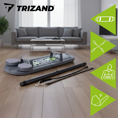 Multifunctional board TRIZAND 97×35 cm with handles – pilates, yoga and fitness exercises at home