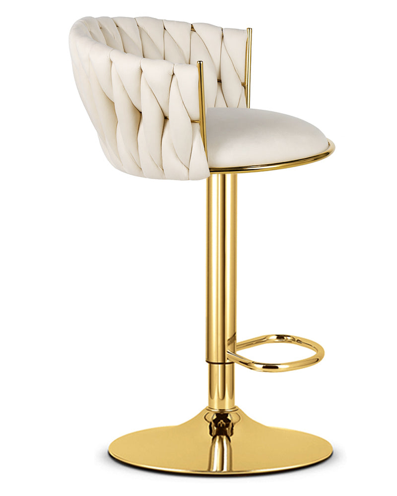 Луксозен тапициран кадифен табрет - 2 броя