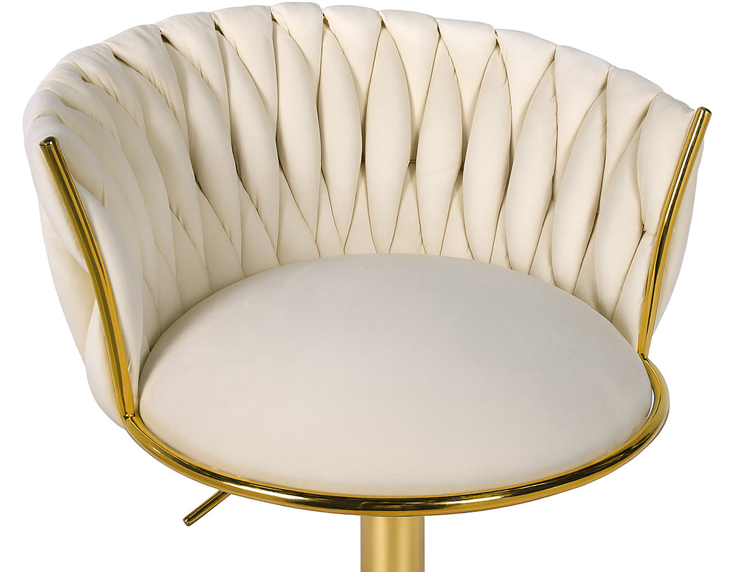 Луксозен тапициран кадифен табрет - 2 броя