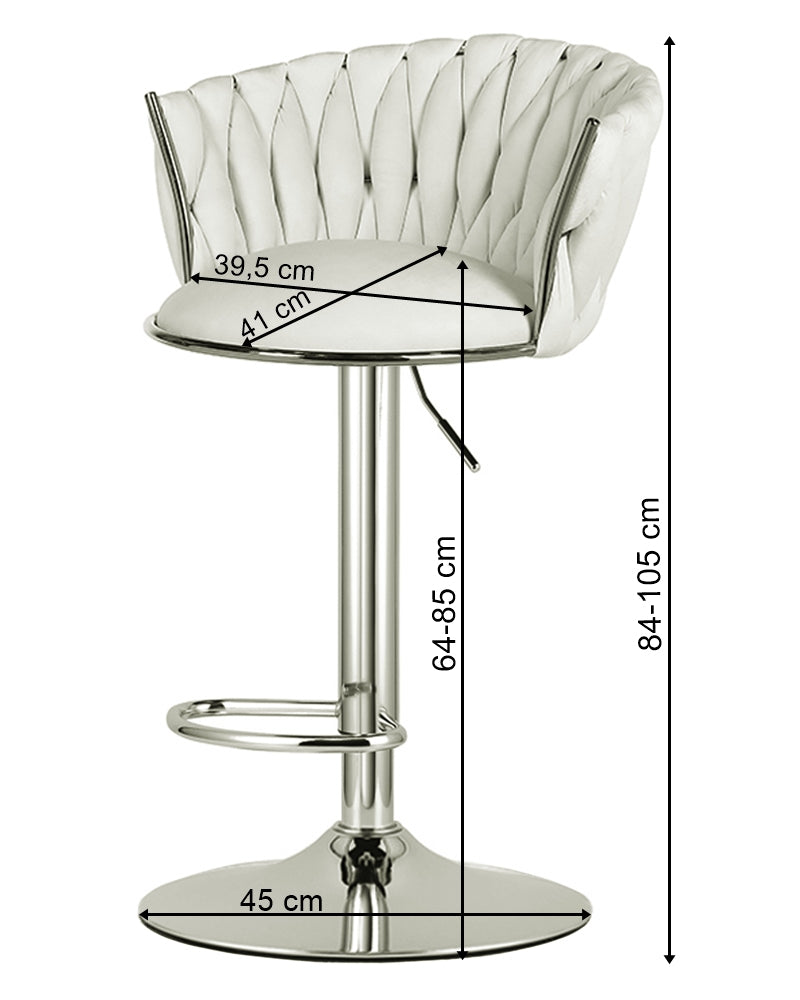 Луксозен тапициран кадифен табрет - 2 броя