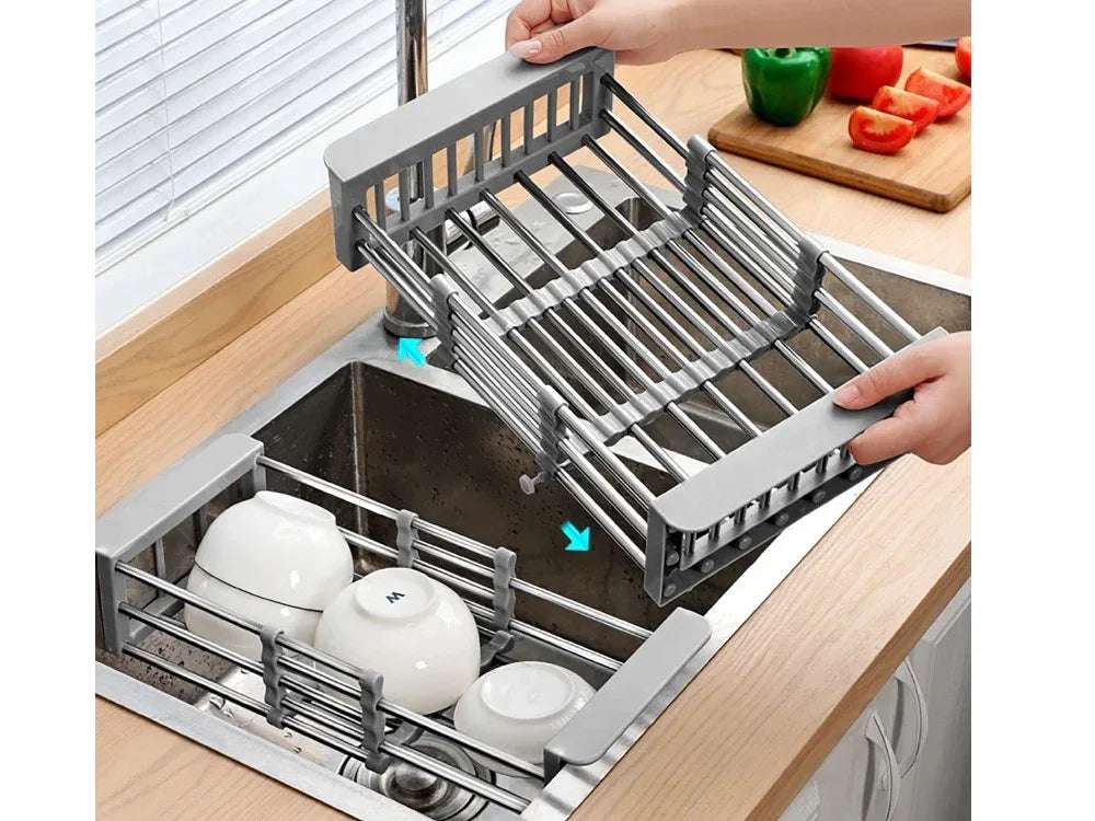 Телескопична кошница за зеленчуци и плодове за мивка - WoowBg