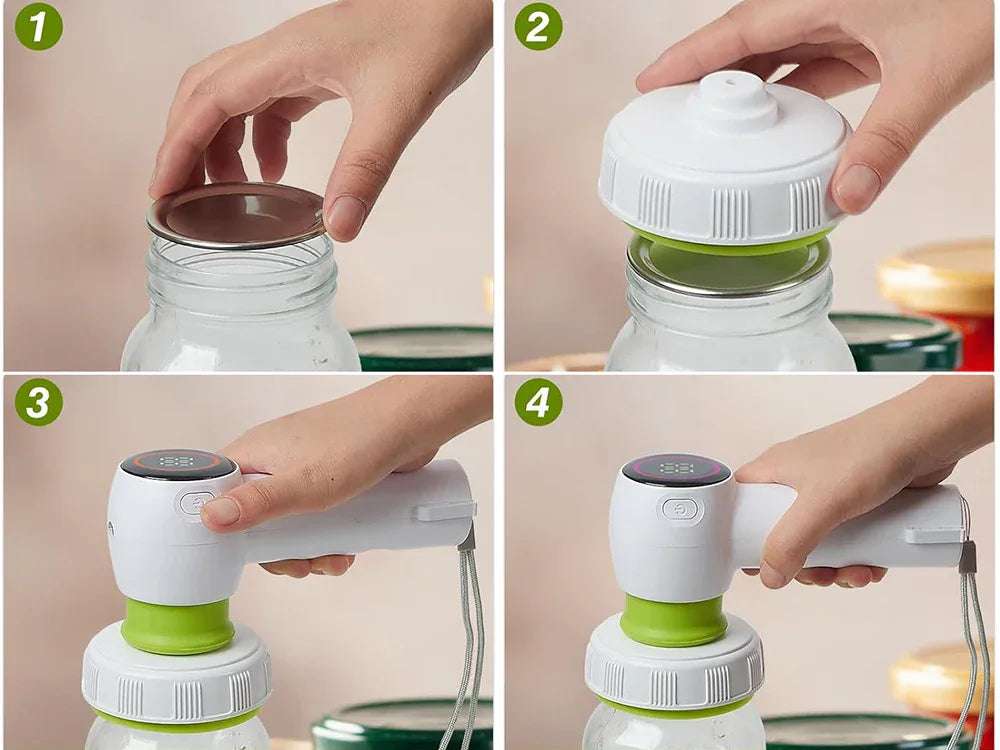 Електрическа вакуумна помпа за храна - комплект - WoowBg