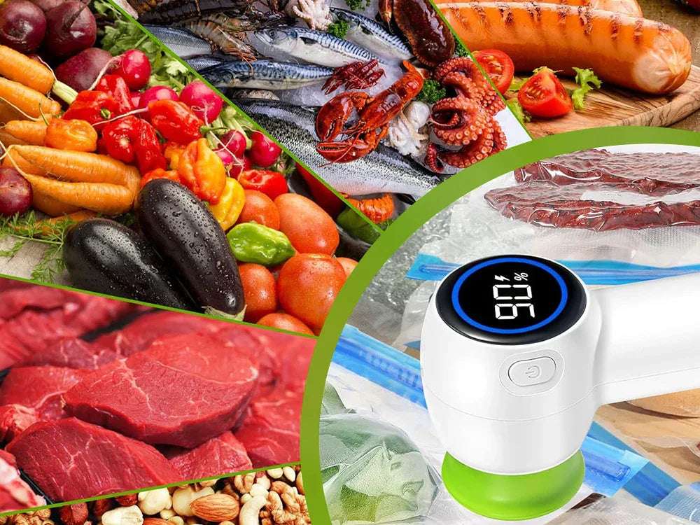 Електрическа вакуумна помпа за храна - комплект - WoowBg