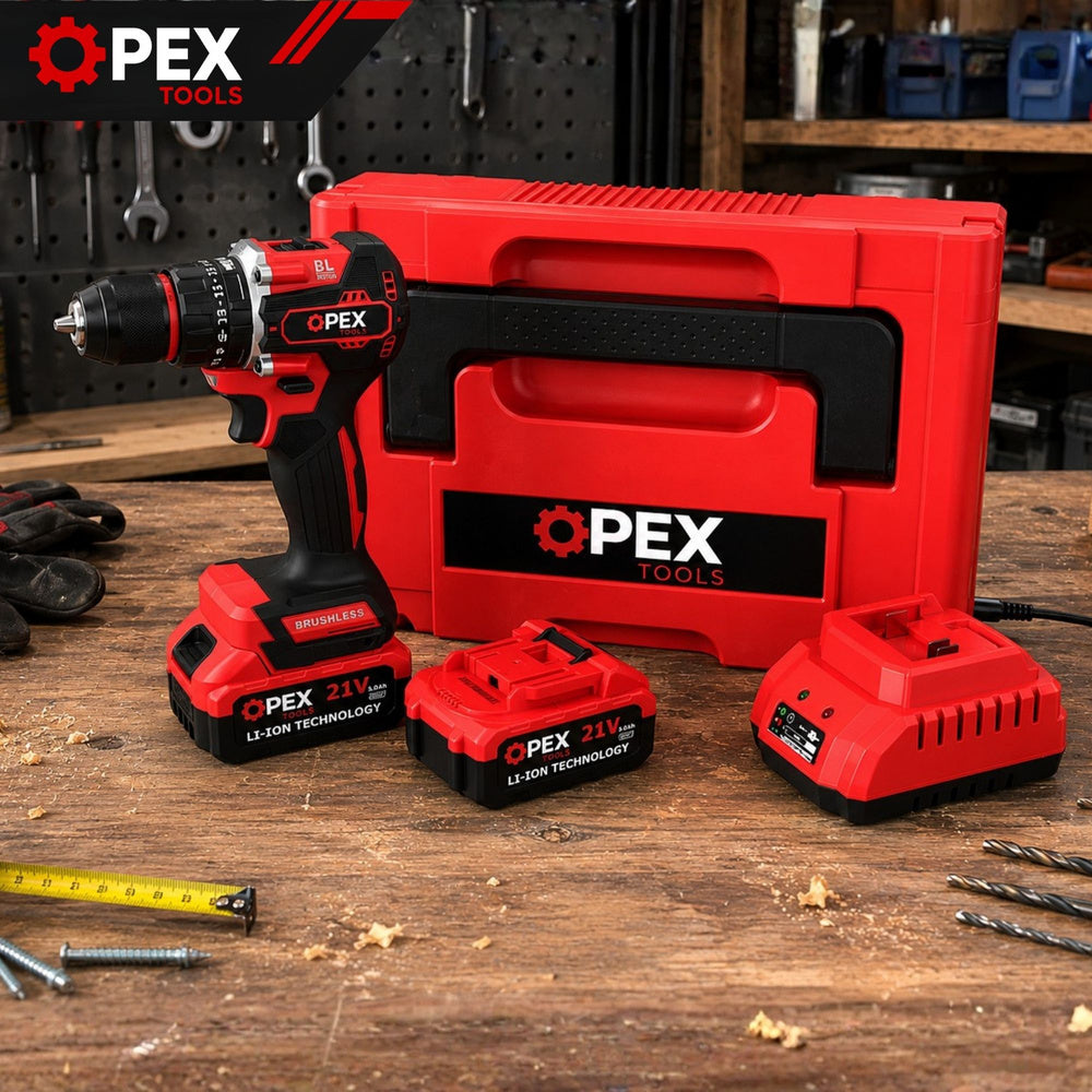 Акумулаторна безчеткова ударна бормашина/винтоверт OPEX TOOLS 21V с 2x 3.0Ah батерии