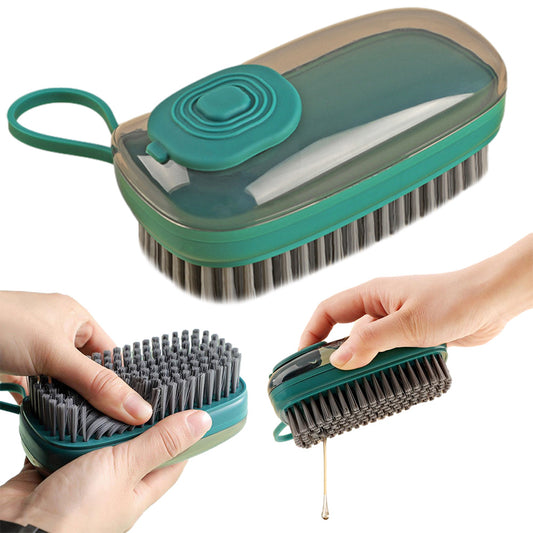 Cleaning brush with liquid dispenser