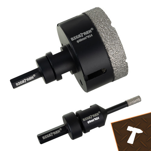 Комплект диамантени боркорони BIGSTREN M14 6–68 мм + адаптер – 6 части - WoowBg