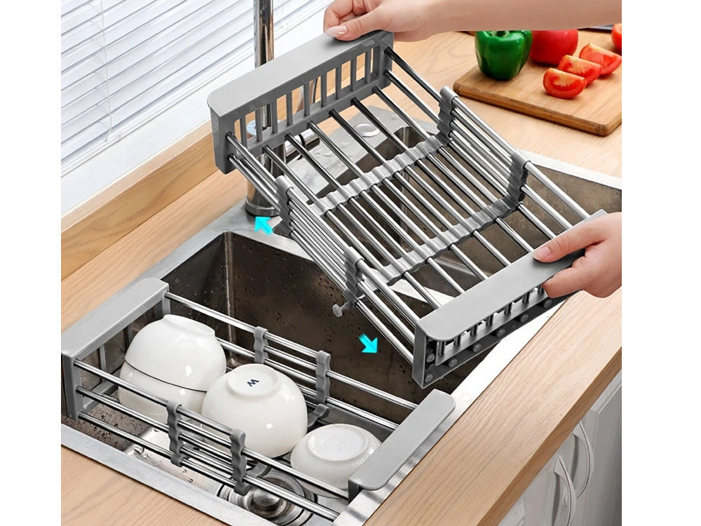 Телескопична кошница за зеленчуци и плодове за мивка