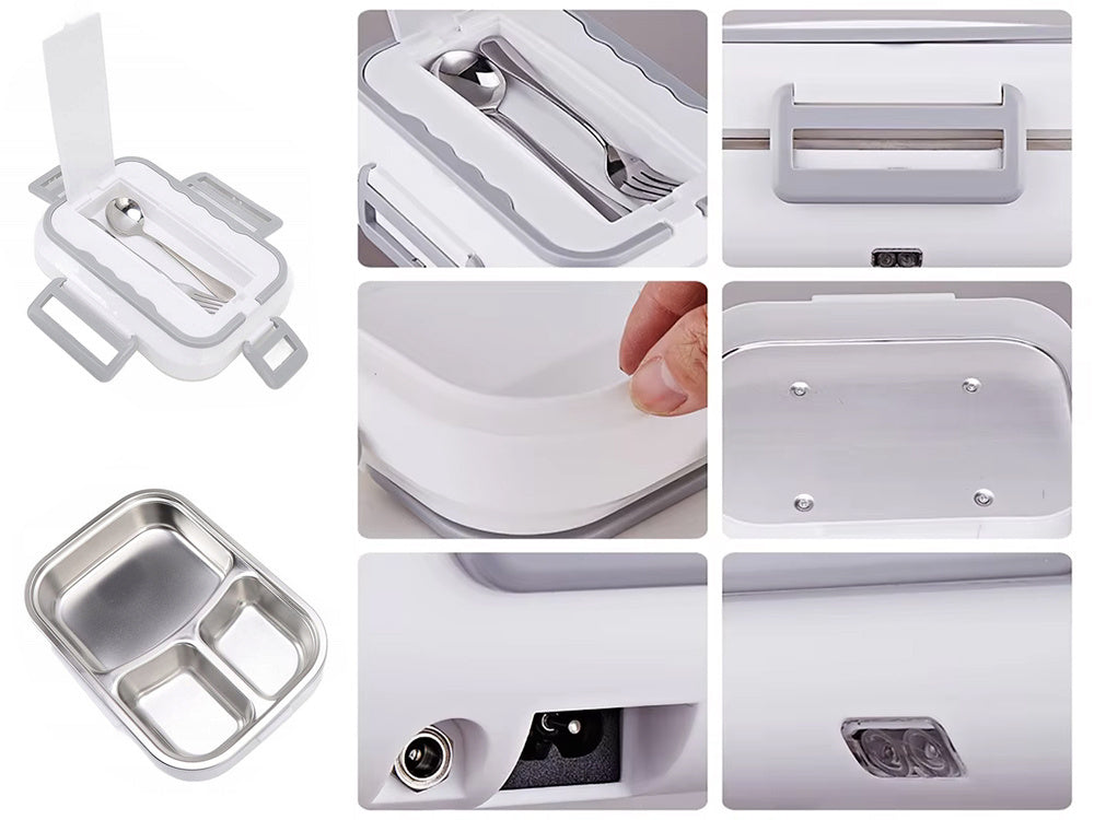 Електрическа кутия за обяд с отопление – 12V / 220V | Идеална за камиони, пътуване и работа