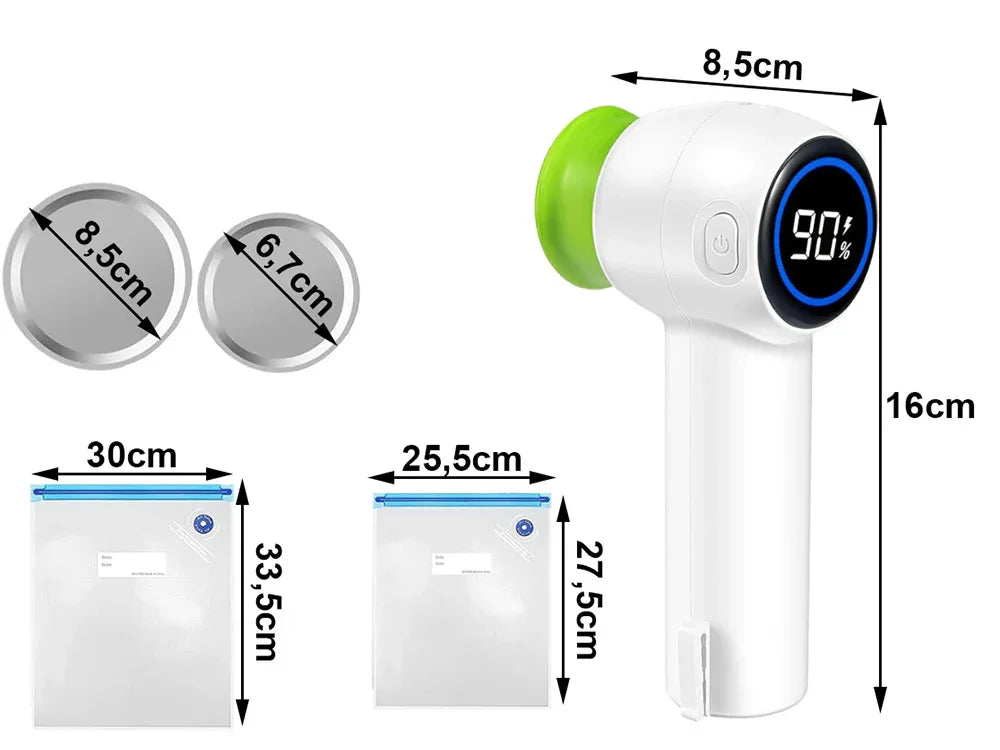 Електрическа вакуумна помпа за храна - комплект - WoowBg
