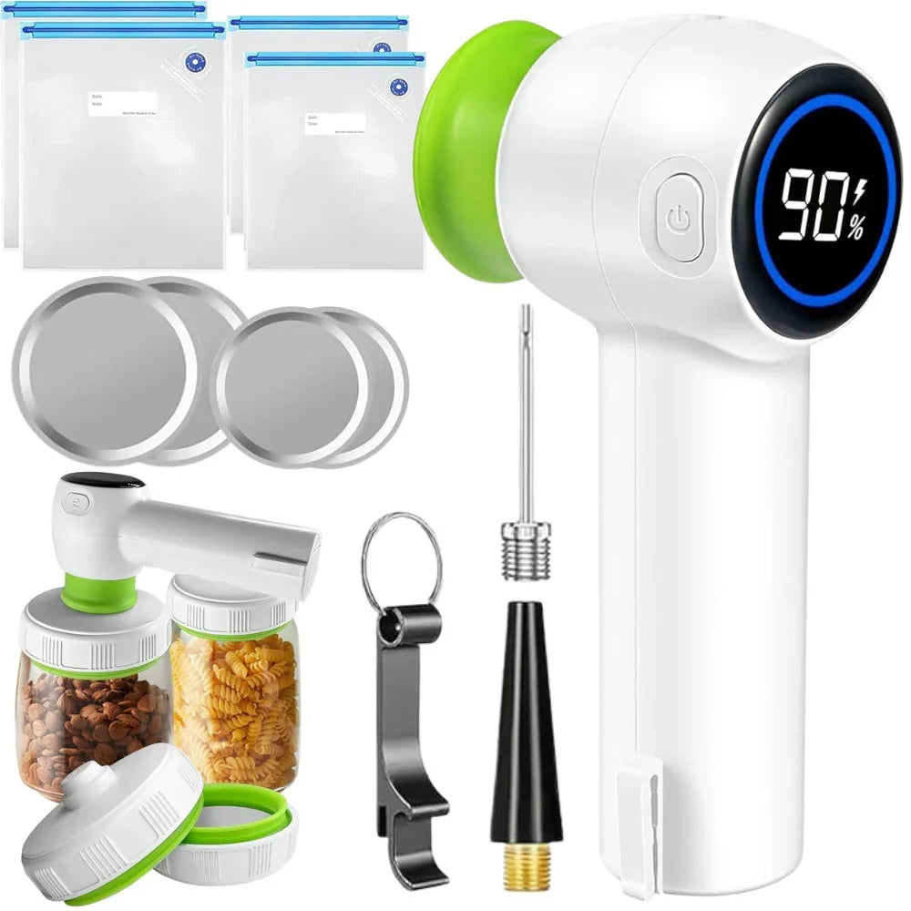 Електрическа вакуумна помпа за храна - комплект - WoowBg