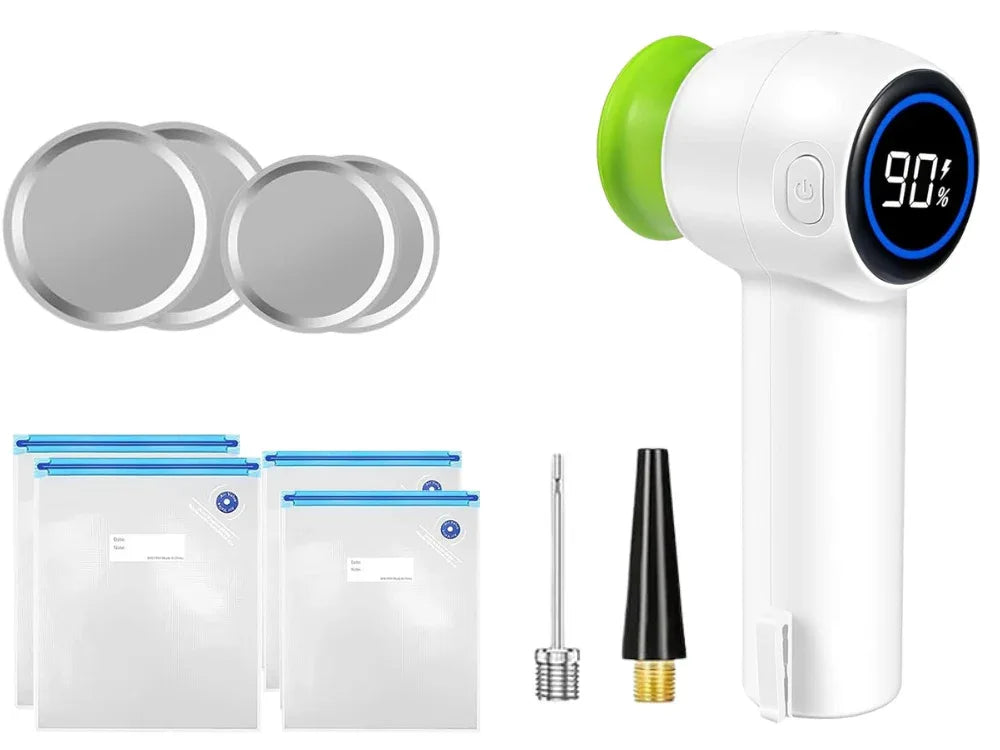 Електрическа вакуумна помпа за храна - комплект - WoowBg