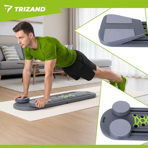 Multifunctional board TRIZAND 97×35 cm with handles – pilates, yoga and fitness exercises at home 
