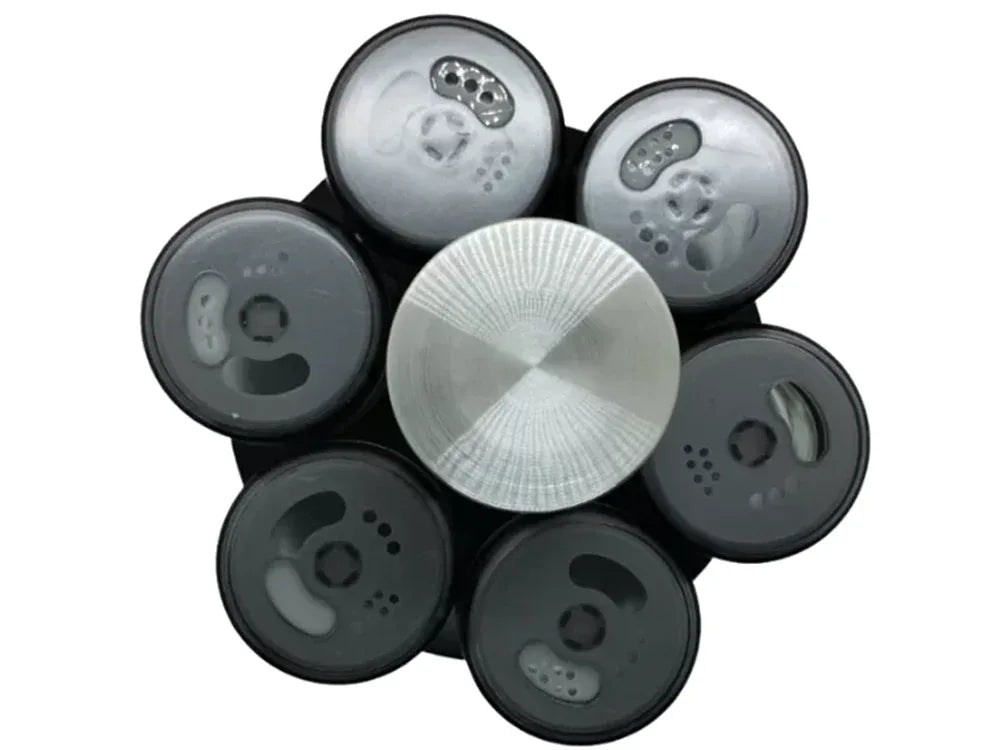 Органайзер за подправки - въртящ се стъклен комплект 6 броя - WoowBg